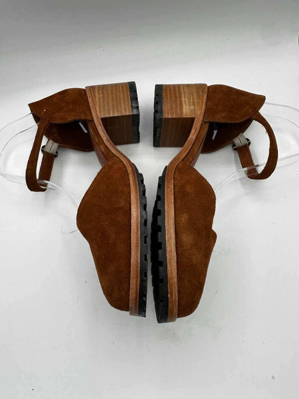 PATINA by Portland Leather Brown Suede Block Heeled Mary Jane’s Women's 9.5 - Picture 3 of 7